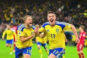 圆梦！瑞典晋级美加墨，约克雷斯、伊萨克有望首次参加世界杯