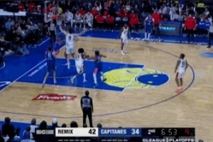 虽然累但防守还是有震慑力！杨瀚森补防再送大帽 扇出界外！