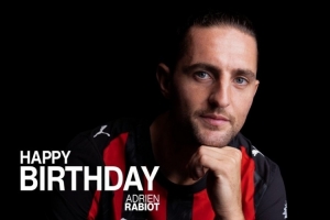 米兰祝拉比奥特31岁生日快乐，球员加盟以来出战24场5球5助