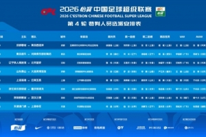 官方：中超第4轮5场比赛将启用视频裁判远程中心