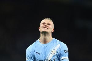 哈兰德加盟曼城已经12次上演帽子戏法，追平阿圭罗曼城生涯数据