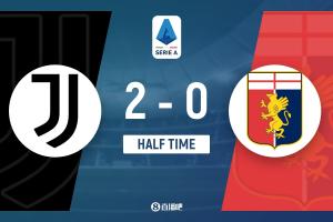 半场-尤文暂2-0热那亚 麦肯尼破门+逆天1米失空门 布雷默头球建功