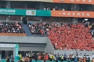 浙江足协：吴越杯首轮总计涌入100,514名观众，场均20,103人
