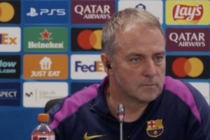 弗里克：欧冠的比赛和上一场完全不同；今天专门训练了些特殊战术