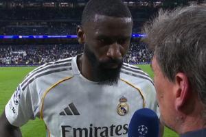 不满！吕迪格：我们两个丢球完全是送礼 对翻盘永远都抱有希望