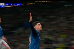 替补连线！马丁内利助攻哈弗茨第91分钟破门，阿森纳1-0领先！