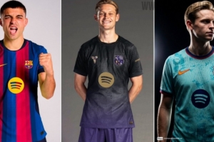 巴萨2026-27赛季第三球衣谍照：薄荷绿为主色调，预计8至9月发布