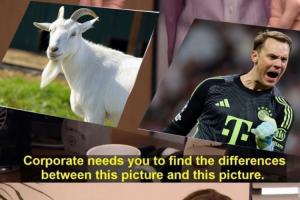 GOAT！拜仁官推晒梗图：诺伊尔=山羊