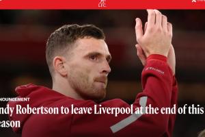 利物浦官方：罗伯逊赛季末离队，将结束9年红军生涯！