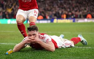 约克雷斯本赛季英超已打进12球，是其他阿森纳球员至少两倍