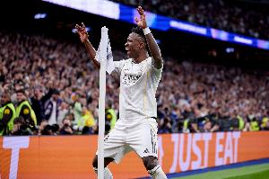 维尼修斯迎生涯第236场西甲，追平瓦拉内并列队史外援第9位