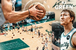 超越雷·阿伦！AJ·格林单季三分数超300记 加冕队史单赛季三分王