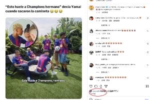 帕斯社媒点赞嘲讽亚马尔的梗图帖文，亚马尔坐球照片被P图恶搞