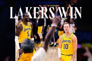 两大功臣！湖人发布赢球海报：主角肯纳德 艾顿也入镜