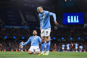 本赛季英超直接参与进球榜：哈兰德30球、B费26球、伊戈尔22球