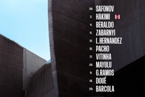 巴黎首发：巴尔科拉、杜埃出战，登贝莱、K77替补，法比安复出