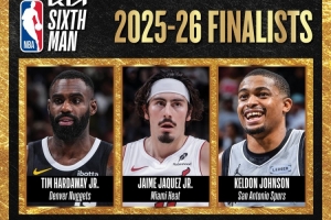 最佳第六人候选名单：小哈达威、哈克斯、凯尔登·约翰逊
